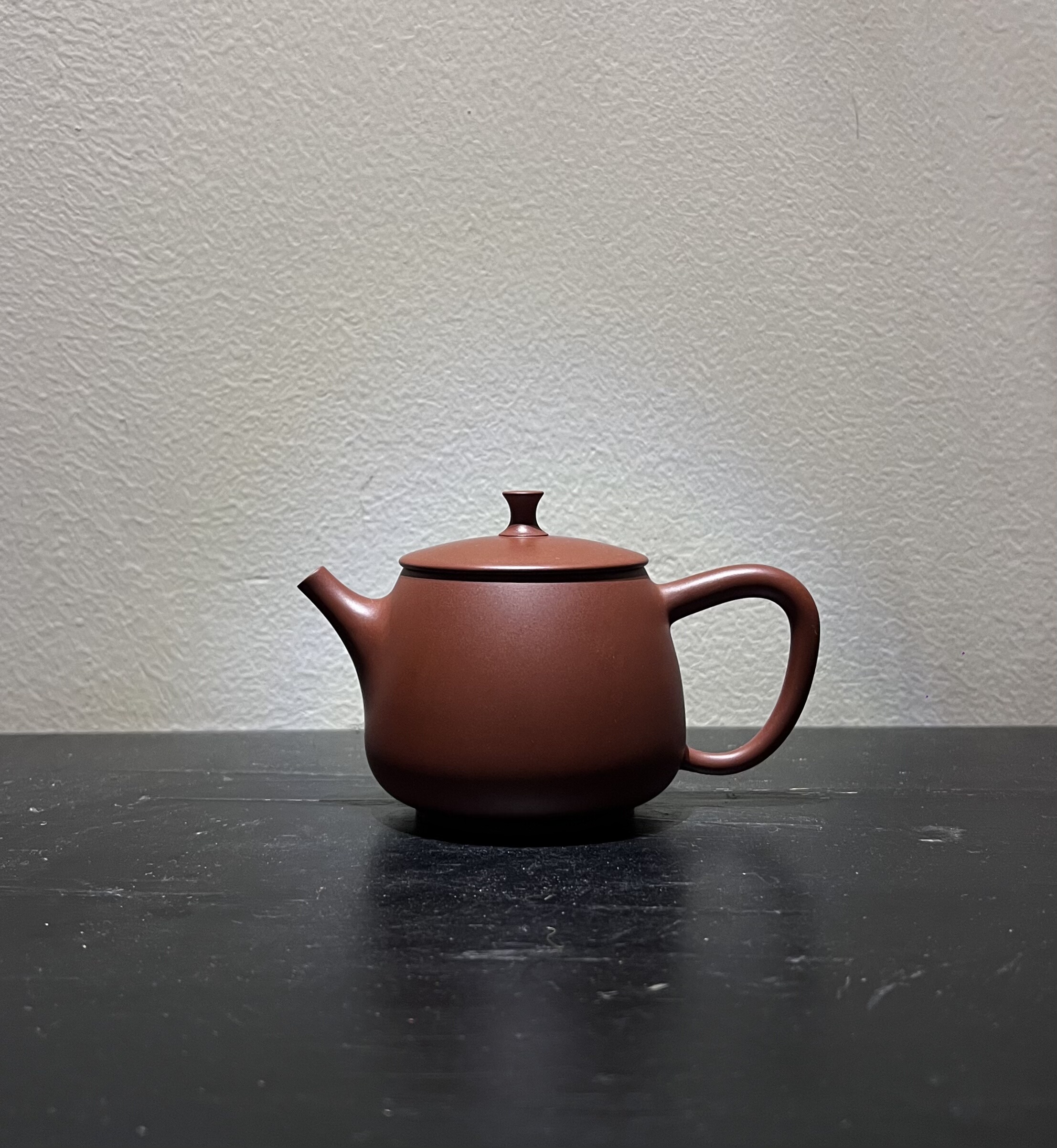 高石瓢壶·邱桂彪制 陈腐老朱泥潮州手拉壶传统工夫茶器