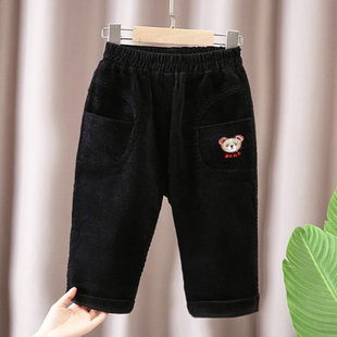 子2大PP裤 宝宝罩裤 1男女婴儿童灯芯绒裤 秋冬季 宽松3岁 可套棉裤