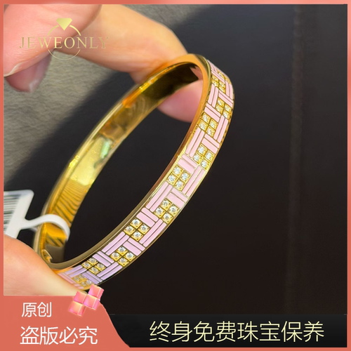 Jeweonly珠宝-传福51.46g 官方黄金手镯足金999 配证书 支持复检