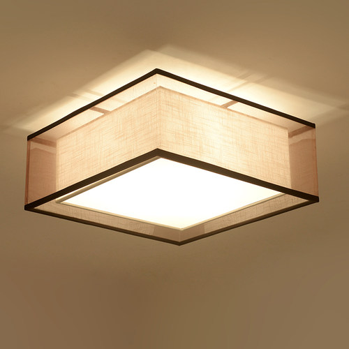 吸顶灯布艺吸顶灯麻布艺