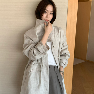 老钱26年早春款奢感老钱风雨露麻松弛感旅行者衬衫2785#