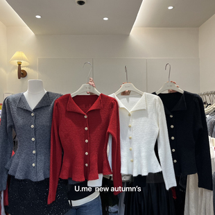 上新小香风翻领修身 910 收腰保暖毛衣YS2