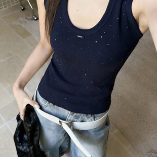 内搭高级感上衣背心9381 打底衫 百搭修身 螺纹背心2026新款