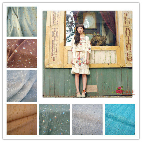 刺绣绣花森女高支棉麻亚麻布料面料服装连衣裙布 88元一米|ruв категории домашний ткань, ткань/ткань/ручной diy ткани ткани - от Buy2taobao.com для оказания профессиональной услуги покупки агента Taobao