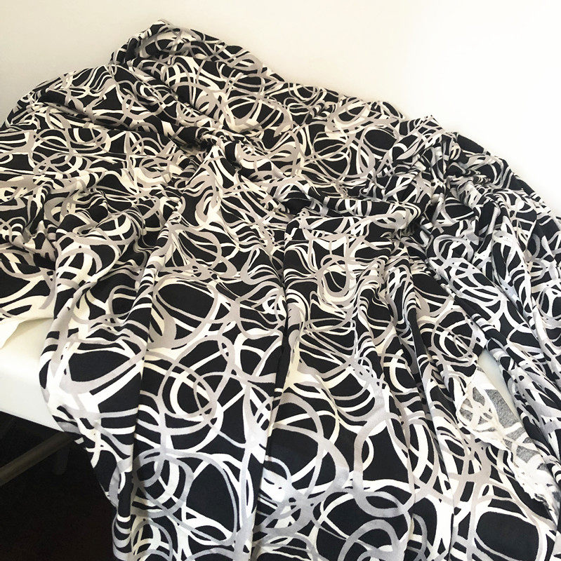 dvf 针织真丝弹力服装面料丝绸布料桑蚕丝布匹面料145cm