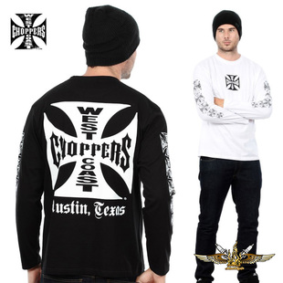 黑金定制 WEST COAST CHOPPERS美国哈雷机车服饰男士秋衣卫衣长袖