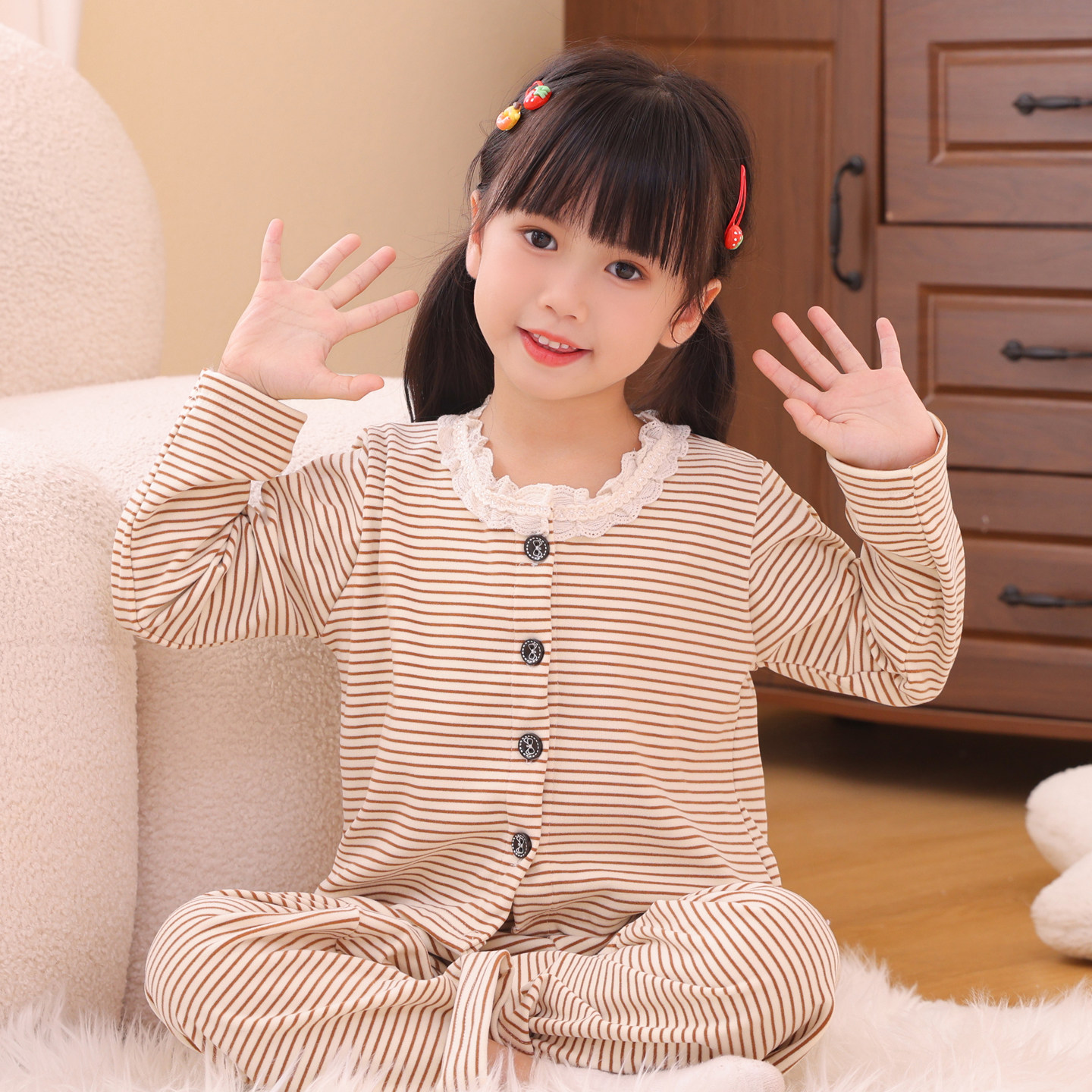 2026女大童睡衣秋冬款高端德绒