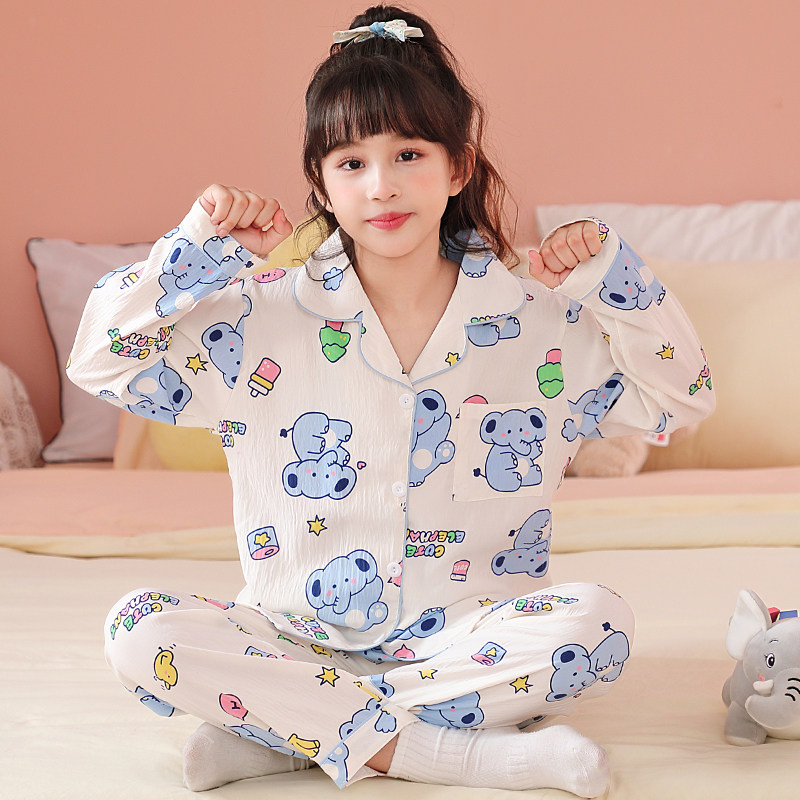 儿童睡衣女孩可爱小象2026春秋季