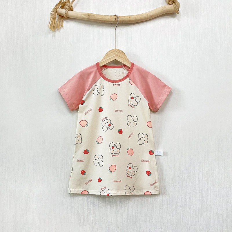 睡裙女童纯棉夏季2026新款小女孩裙子宝宝可爱幼童连衣裙家居服女