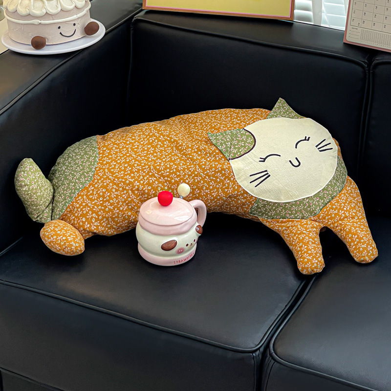 2025新款全棉卡通可爱猫咪可拆洗全棉护颈荞麦枕枕头枕芯