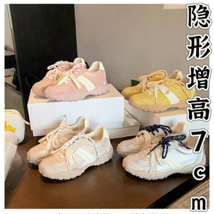 真皮葡萄妈女鞋小码厚底内增高德训鞋女款休闲女士运动鞋女夏小白