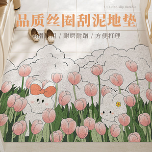 ins风入户地垫进门口蹭土丝圈门垫 可裁剪高级感门内防滑脚垫可爱