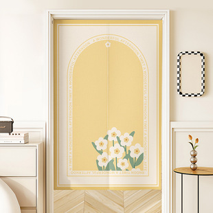 门帘隔断帘卫生间隐私遮挡帘客厅厨房家用免打孔挂帘卧室厨房半帘