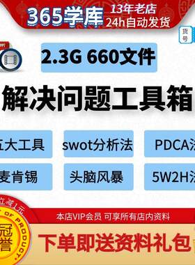 企业解决问题工具箱 五大工具 swot分析法PDCA麦肯锡5W2H质量管理