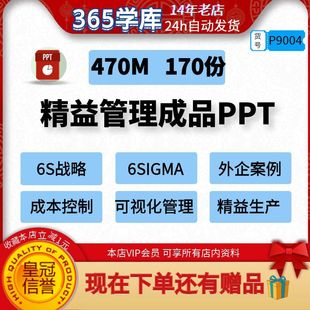 精益管理成品PPT模板6S战略六西格玛成本控制可视化生产技术案例