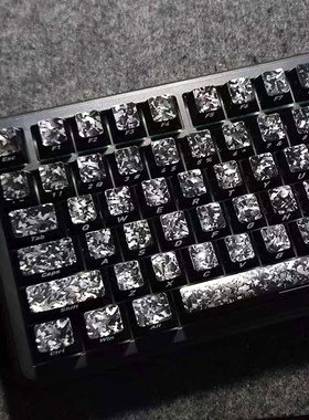 碳纤维侧刻键帽原厂高度PBT材质黑色锻碳纹理客制化磁轴键盘M6U