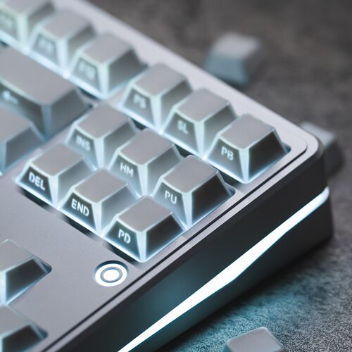 白色折影4.0侧刻键帽透光原厂PBT