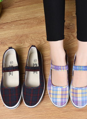 老北京透气布鞋牛筋底22新款老年妈妈劳动鞋女软底农民工干活女鞋