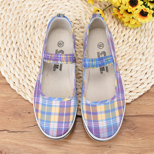 老北京青岛舞蹈跳舞松紧带布鞋