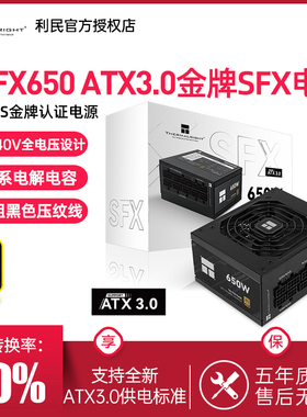 利民TR-TGFX650金牌SFX小电源650W电源ITX机箱全模组压纹线750W