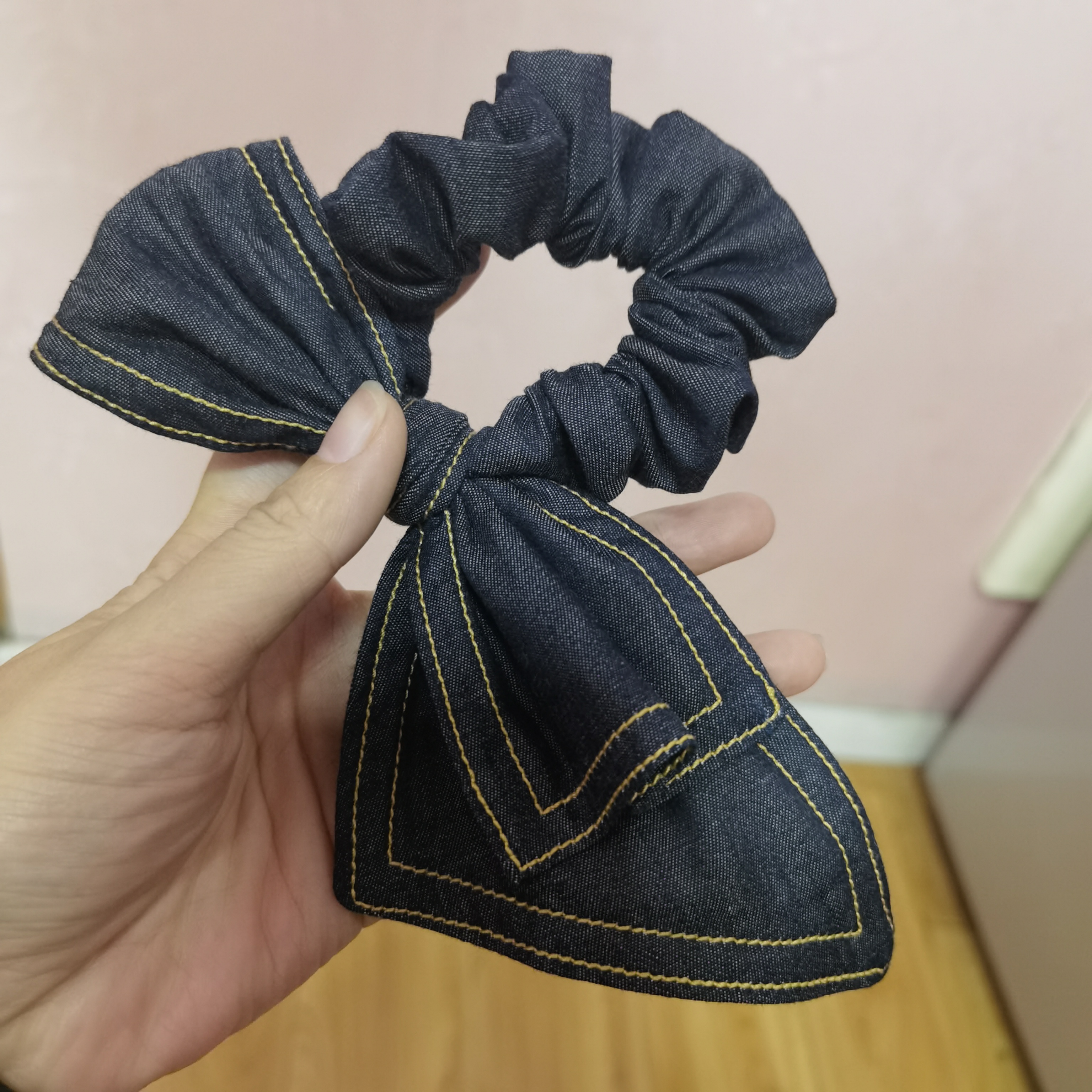 秒杀价。必抢韩国东大门发圈皮筋头绳 发饰牛仔女士简约时尚