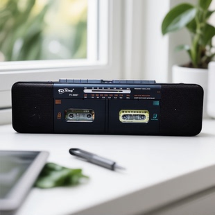 双声道立体声双卡录音机磁带机收音机蓝牙插卡音箱充电复古怀旧