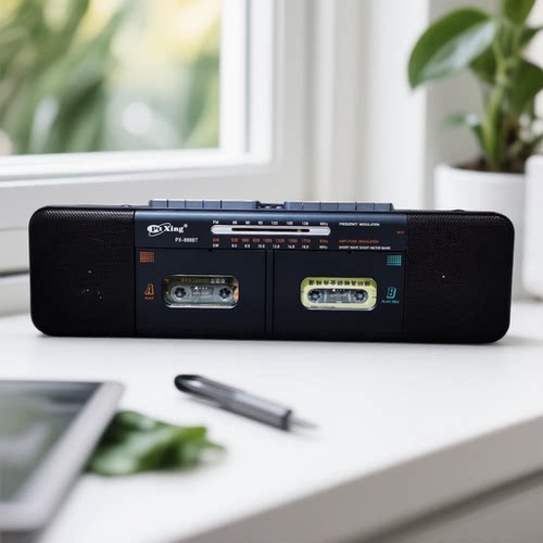双声道立体声双卡录音机磁带机收音机蓝牙插卡音箱充电复古怀旧