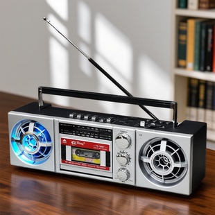 立体声磁带机卡带机录音机收音机收录机充电蓝牙U盘音箱带氛围灯