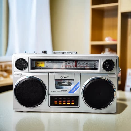 双声道立体声4喇叭磁带机录音机卡带机蓝牙音箱收音机