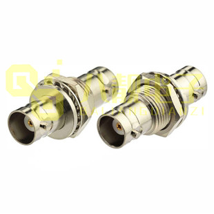 BNC KKY纯铜双通母头BNC固定面板防水Q9母头带螺母固定BNC母转母