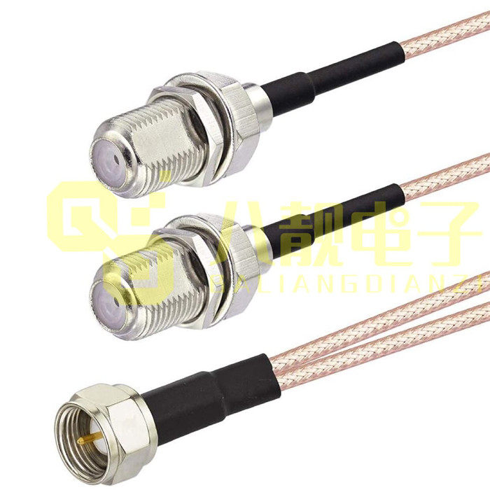 F型卫星电视分路器电缆F公头分F双母头同轴2路分配器F-JKK一分二