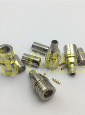 射频连接器QMA-C-J-3压接50-3RG58/RG142/LMR195线缆全铜QMA公头