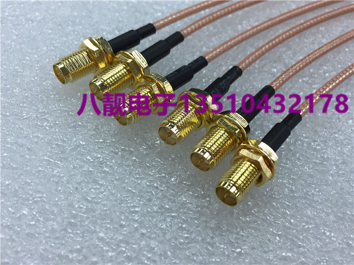 RP-SMA接头外螺内针 射频RG316馈线 无线路由网卡天线改装线 跳线