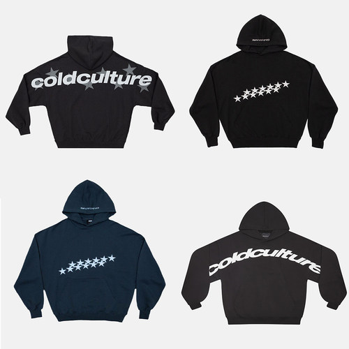26FW 秋冬COLD高品质新款男女同款情侣卫衣全棉毛圈长袖上衣外套