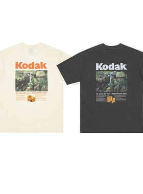 Kodak/柯达25SS新款男女基础纯棉圆领T恤潮牌上衣