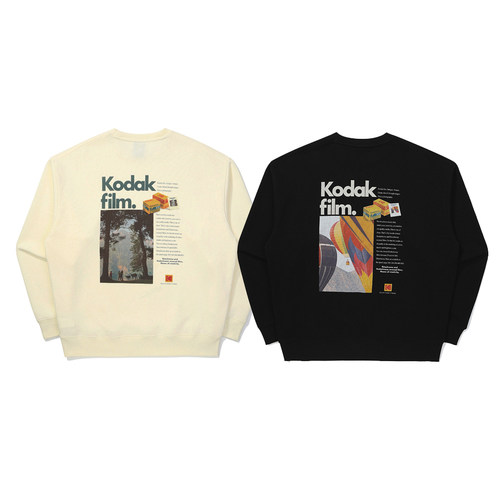 KODAK 25FW秋冬潮牌男女同款运动衫纯棉长袖卫衣