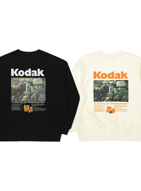 KODAK柯达25FW新款潮牌男女同款休闲卫衣纯棉长袖运动衫