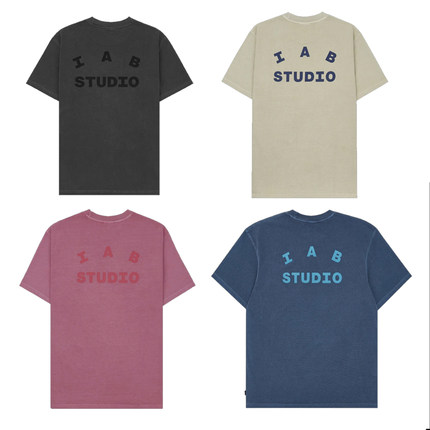 IAB STUDIO T-shirt纯棉重磅复古宽松夏季男女款短袖T恤圆领上衣