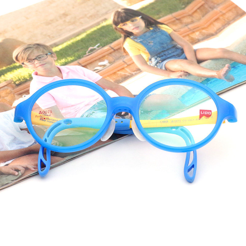 真品LIPO李白儿童眼镜框 男孩女孩幼儿宝宝眼镜架配近视镜 嚞007S