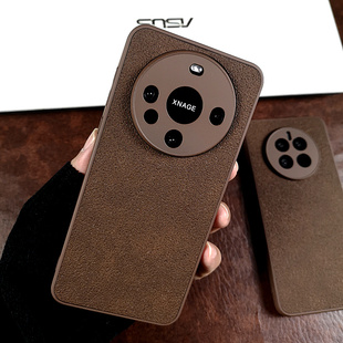 适用华为Mate80手机壳新款mate80pro外壳月坑纹mate60pro保护套商务皮套mate70男款mate60pro+全包防摔简约女