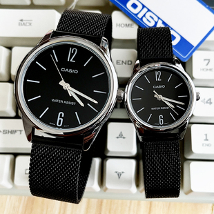 腕表 超薄男士 男女朋友生日礼物 黑色时尚 香港卡西欧情侣手表一对