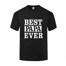 Ever 新款 创意短袖 Best Papa 父亲节礼物 圆领棉T恤男宽松大码