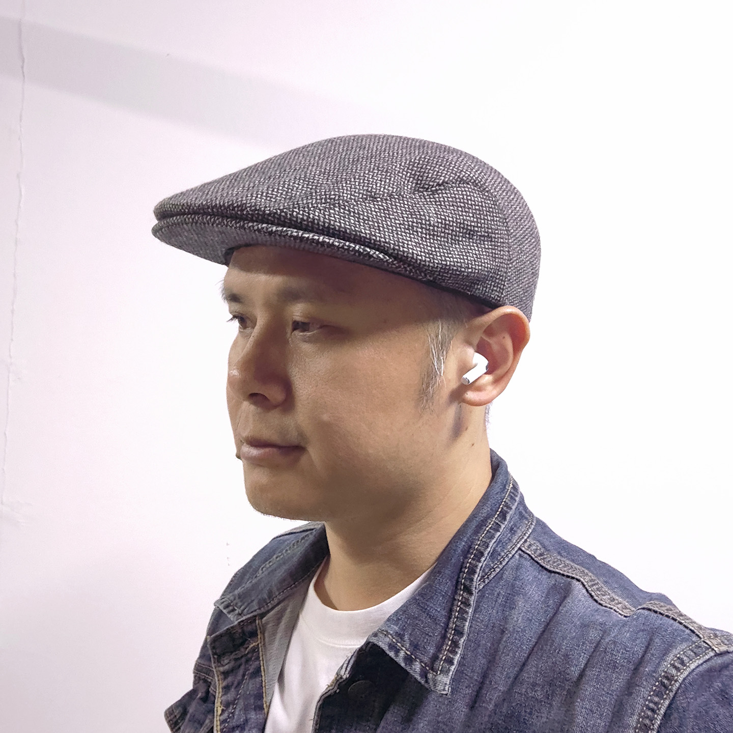 秋冬帽子短檐男士护耳贝雷帽前进帽羊毛保暖中年老年长辈爸爸父亲