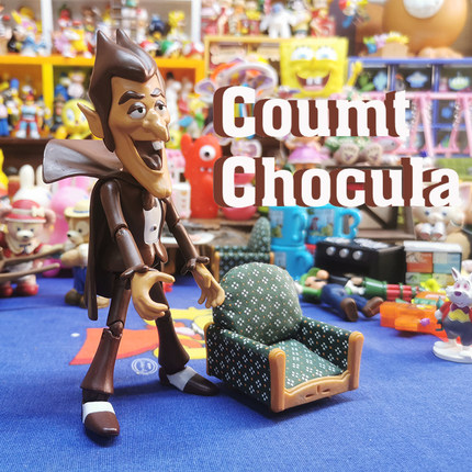 美国巧克力麦片公仔Count Chocula伯爵 吸血鬼造型外单散货可动人