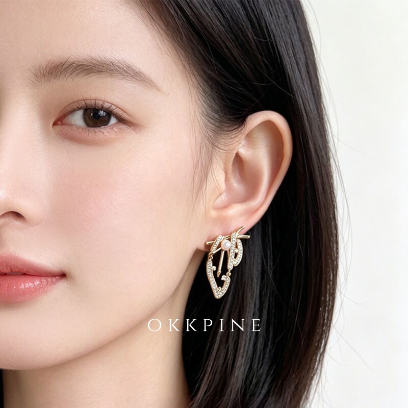 okk pine 结间予心~原创设计师款气质独特耳饰艺术气息高级感耳环