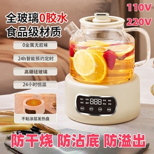 110V美规养生壶出口美国日本家用1.2升多功能全玻璃煮茶器烧水壶