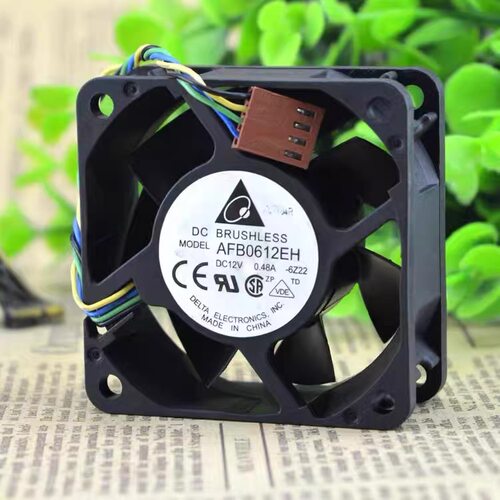 6025 12V 0.48A AFB0612EH 6CM/厘米PWM温控调速风扇