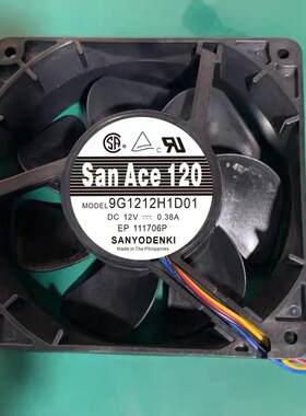 三洋Sanyo 9G1212H1D01 12V 0.38A 12038 12CM 12038 12V 0.38A