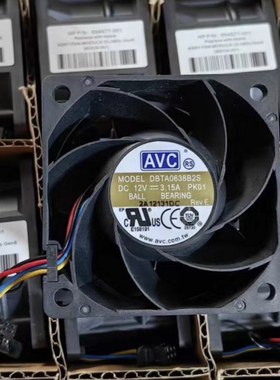 原装奇宏AVC DBTA0638B2S 6038 6CM 12V 3.15A 4线PWM散热风扇