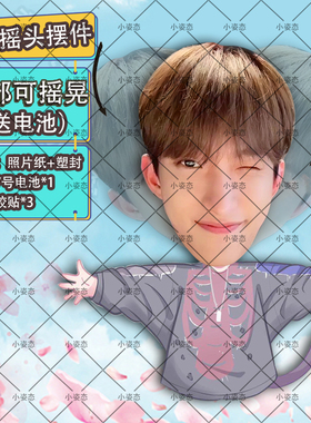 李硕珉摇头摆件趣味摆件头部自动摇摆定制摆件电动摆件抖音diy